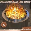 ALAULM 19-Inch Smokeless Fire Pit,Portable Outdoor Smokeless Stove-Wood Burning Stainless Steel Fireplace&Ash Poker&Carry Bag,for 4-6 People,Silver - 4 of 4