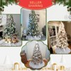 Wikineon Christmas Tree Skirt Silver Xmas Tree Ornaments Sequin Fabric Tree Floor Carpets 48inch Tree Skirting Dress for Festival Holiday Party - 2 of 4
