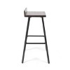 GDFStudio Tennyson Outdoor Industrial Acacia Wood and Iron 30 Inch Barstools (Set of 2) - 4 of 4