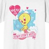 Looney Tunes Tweety My Tweet Heart Crew Neck Short Sleeve Women's White T-shirt - 2 of 4