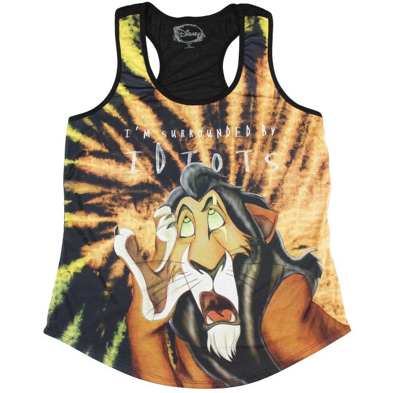 Disney The Lion King Scar Surrounded By Idiots Sublimation Girls Tank Top Adult, 1 of 3