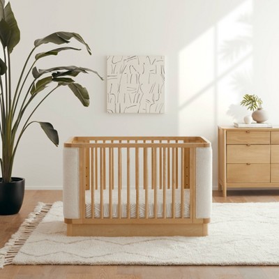 Babyletto Bondi Boucle 4-in-1 Convertible Crib with Toddler Bed Kit - Honey/Ivory Boucle