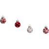 Kurt Adler Miniature Glass Ball Ornament Set, Red and White, 1" (12-Count) - 2 of 4