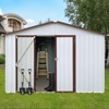 NicBex 10ft�12ft Outdoor Storage Sheds Metal Garden Sheds for Garden Tools, Bikes, Durable and Weather-Resistant - 2 of 4