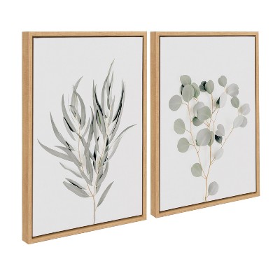 Neutral Botanical 18x24 Framed Canvas Wall Art Set