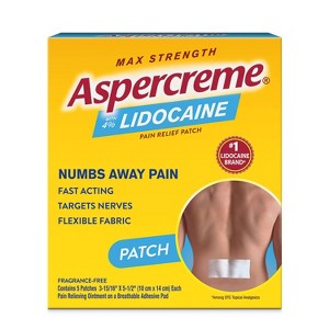 Aspercreme 4% Lidocaine Odor Free Pain Relief Patch - 5ct - 1 of 4