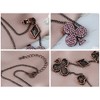 Alilang Sparkling Rhinestone Playing Card Suit Necklace with Silver Tone Chain - 3 of 4