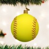 Old World Christmas Glass Blown Ornament for Christmas Tree, Softball - 4 of 4