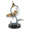 SPI Home Shallowwater Fighter Redfish Sculpture – Solid Brass Coastal Accent, 10" Tall - 4 of 4