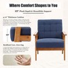 MOONMISS Mid-Century Modern Accent chair，Leisure Chair with Solid Wood Armrest and Feet,for Living Room Bedroom Studio chair - 3 of 4
