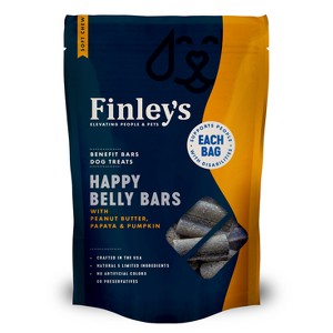 Finley's Happy Belly Soft Chew Benefit with Peanut Butter and Pumpkin Bar Dog Treat - 16oz - 1 of 4