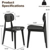 Hooseng Plastic Kitchen Chairs Set, Modern Dining Chairs Set of 4, Stackable Plastic Chair, Dining Room Chairs with Hollow Back - 3 of 4
