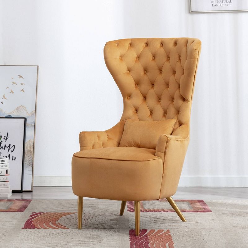 Upholstered Tufted High Wingback Chair - Kinwell, 5 of 13