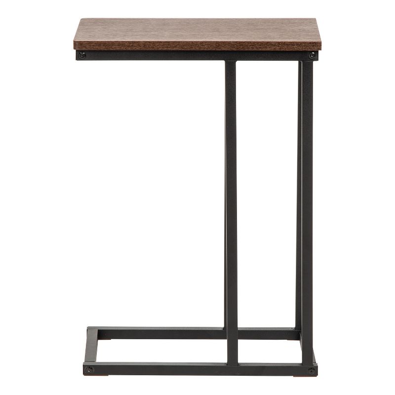 IRIS USA Wood and Metal Side Accent Table, Brown, 3 of 8
