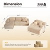 XIZZI Modular Sectional Sofa Couch, L/U-Shape Upholstered Couch, Modern Minimalist Couches for Living Room, Free Combination Deep Seat Corner Couch - 3 of 4