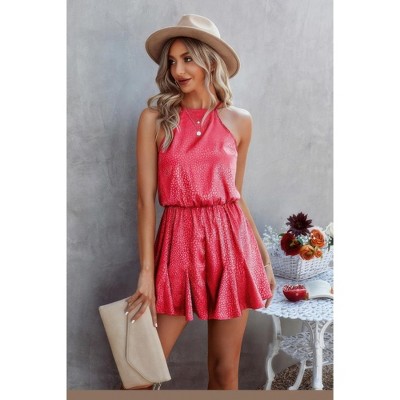 I AM A FASHION JUNKY Sleeveless Leopard Rrint Ruffle Short Romper
