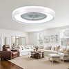 HUMHOLD 24" Low Profile Bladeless Ceiling Fan with 3-Dimmable Light, Remote/APP Control, 6 Speeds Flush Mount Smart Fan - 4 of 4