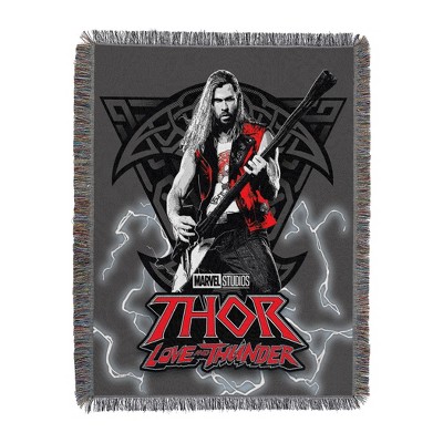 Northwest Thor Woven Tapestry Throw Blanket, 48" x 60", Thors Axe Multicolored