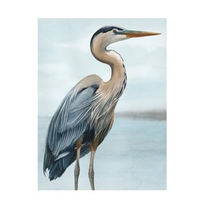 Canvas Wall Art - Grace Popp 'Back Bay Heron I' Wall Art for Living Room, Bedroom, or Office Décor by Trademark Fine Art - 18 x 24 Inches - 1 of 4