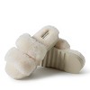 Fireside by Dearfoams Women's Benalla Genuine Shearling Double Band Fuzzy Slide Slipper - 2 of 4