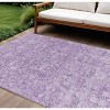Lilac And Purple Floral Washable Indoor Outdoor Area Rug - 2 of 4