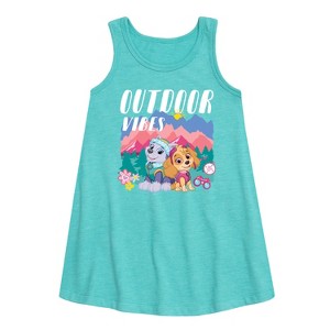 Girls' - Paw Patrol - Outdoor Vibes Graphic Sleeveless Aline Dress - 1 of 4