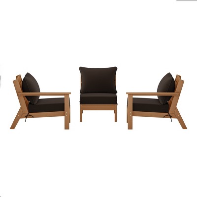 WestinTrends Avalon Outdoor Patio HDPE Sectional Sofa with Patio Cushions