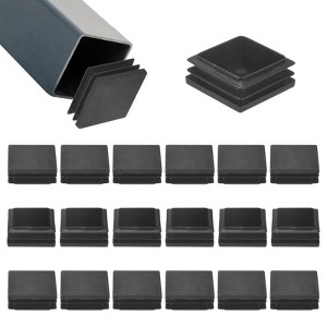 Unique Bargains Square Chair Leg Bar Stool Plastic Hole Plug Tubing End Caps Black - 1 of 4