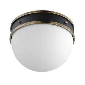 Maxim Lighting Duke 1 - Light Flush Mount in  Black/Weathered Brass - 1 of 3