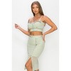 Slickblue Studded Stone Cami Top with Adjustable Straps & Side Slit Mini Skirt Set, Light Sage, Size S-L - 3 of 4