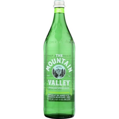 The Mountain Valley Lime Sparkling Spring Water, 1 Liter -- 12 Per Case Lime 33.82 Fl Oz (Pack of 12)
