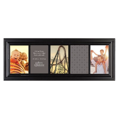 23" x 9" Matted to 4" x 6" Collage Frame Black - Gallery Solutions