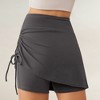 Anna-Kaci Active Women's Ruched Wrap Athletic Skort with Adjustable Side Drawstring and Built-In Shorts for Flexible Active Comfort - 4 of 4