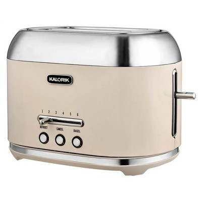Kalorik 2-Slice Retro Toaster Refurbished Cream
