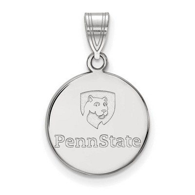 Black Bow Jewelry 14k White Gold Penn State Nittany Lions NCAA Medium Pendant