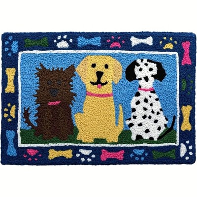 Jellybean Puppy Gang Accent Doormat – 20"x30" Dog-Themed Indoor/Outdoor Doormat for Pet Lovers Homes and Entryways