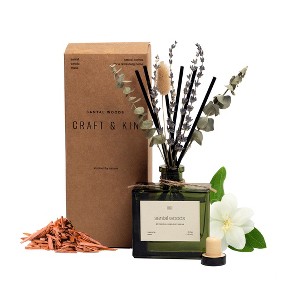Craft & Kin Reed Diffuser Set With Flower For Home - 1 of 4