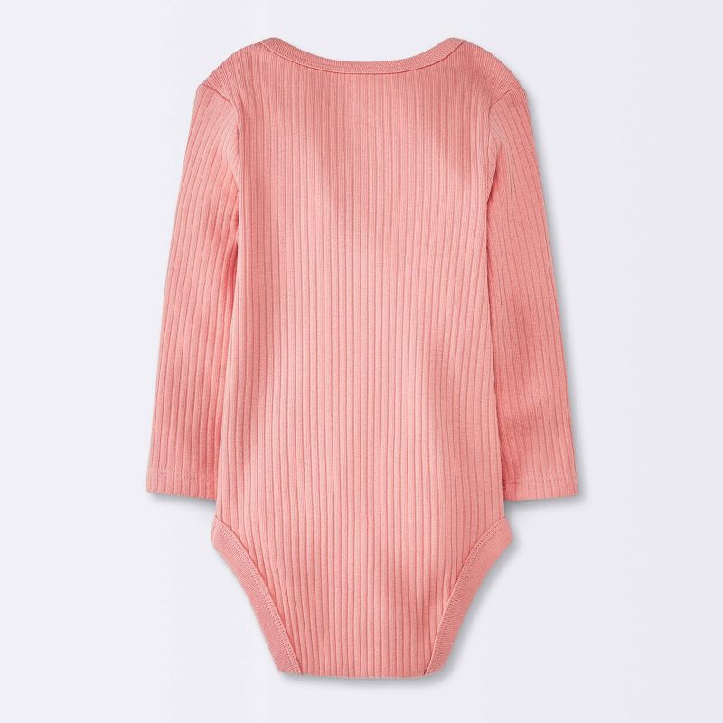 Baby Girls' 3pk Long Sleeve Bodysuit - Cloud Island™ Pink, 3 of 6
