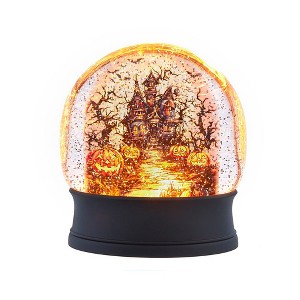 Kurt Adler 6.5-Inch Battery-Operated USB Halloween LED Lighted Village Scene Water Lantern. - 1 of 4