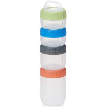 Humangear Stax Travel Stacking Containers - Clear/Spectrum