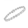 Haus of Brilliance Silver 1/4 Cttw Miracle Set Diamond "X" Link Bracelet - 2 of 4