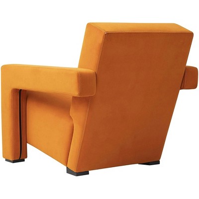 UNISOAR Modern Textured Velvet Upholstered Accent Lounge Arm Chair