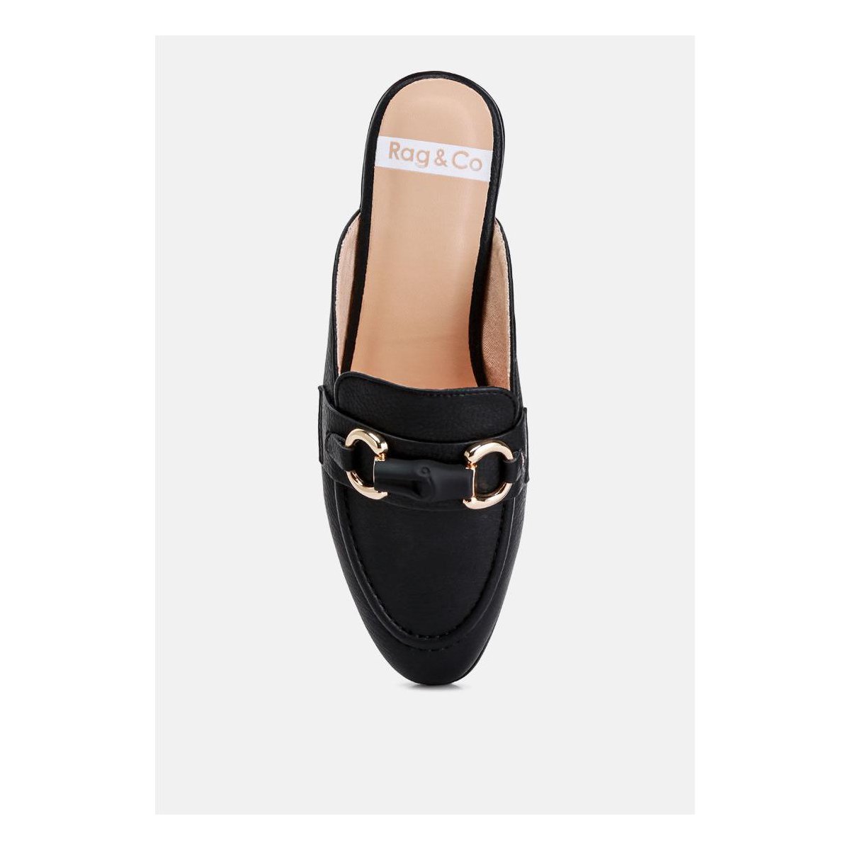 Женские сабо Rag & Co Womens Abner Horsebit Embellished Slip On Mules In Black 7 — фото 4