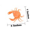 Collectible Wildlife Gifts | Crab, Orange Crab, With Squeak, Squeakey, Rubber, Crustacean Design, Hand Painted, Model,  Gift   7"   F1764 B188 - 2 of 4