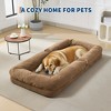 5-position adjustable beanbag sofa bed, soft cushions, suitable for adults and pets, with fluffy pillows, foldable, suitable for bedroom, living room - 3 of 4