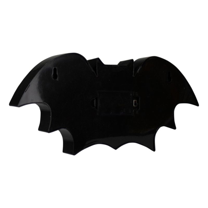 Northlight 12" LED Lighted Black Bat Halloween Marquee Sign, 5 of 6