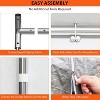 Carport, Portable Garage - 13x20 ft Heavy Duty Galvanized Steel Canopy with All-Season Cover, 4 Roll-Up Doors & Windows (Grey) - 3 of 4
