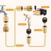 Syemin Landscape Equipment Parts and Accessories, 8-Piece Pressure Washer Adapter Set, Quick Disconnect Kit for Lawn, Gold, 1.14" * 1.14" * 1.18" - 4 of 4