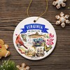 Artistic Virginia State Themes and Landmarks Christmas Ornament| OrnamentallyYou - 4 of 4