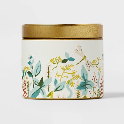 4oz Mini Grab Tin with Patterned Wrap Label Herb Garden Candle - Opalhouse™